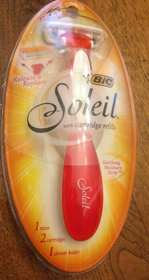 Bic Soleil Razor With 2 Cartridge Refills And Shower Holder