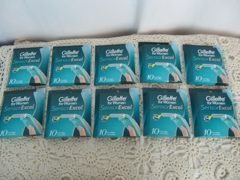 Gillette Sensor Excel Razor Blades for women 10 Pack (10 packs of 10) save  $