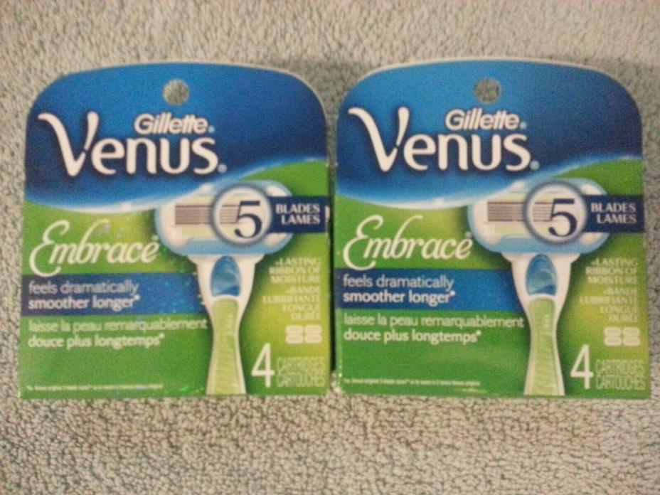 Gillette Venus Embrace Refill Cartridges - 8 Count - New in Box