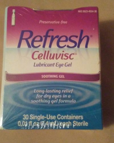 REFRESH Celluvisc Lubricant Eye Gel -  30 Single-Use Containers - Exp 04/19