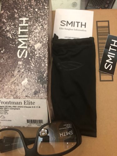 Smith Elite Frontman Elite Sunglasses Black Carbonic Elite Ballistic Clear