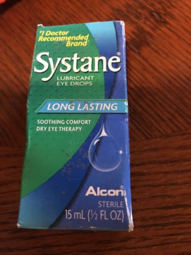 Systane Long Lasting Lubricant Eye Drops, 15 mL, 1/2 Fl Oz, Exp 3/20