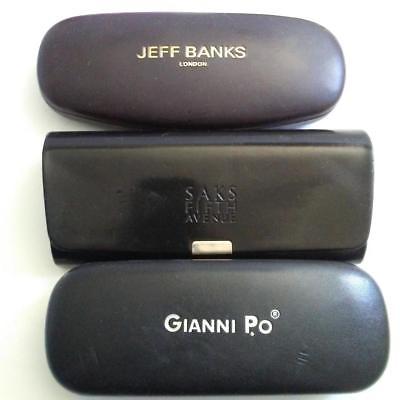 Gianni Saks Jeff Banks 3 Eyeglasses Cases Lot