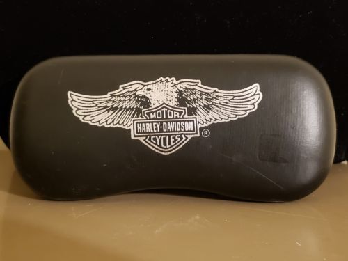 Harley Davidson Black Chrome Sunglasses Eyeglasses Glasses Hard Case