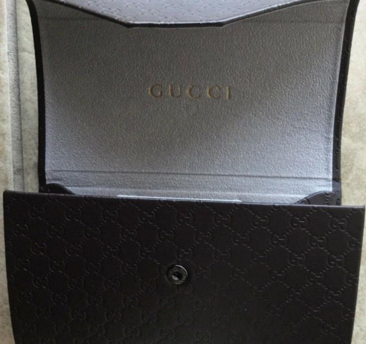 GUCCI Sunglass Eyeglass Case FOLDABLE Collapses NEW