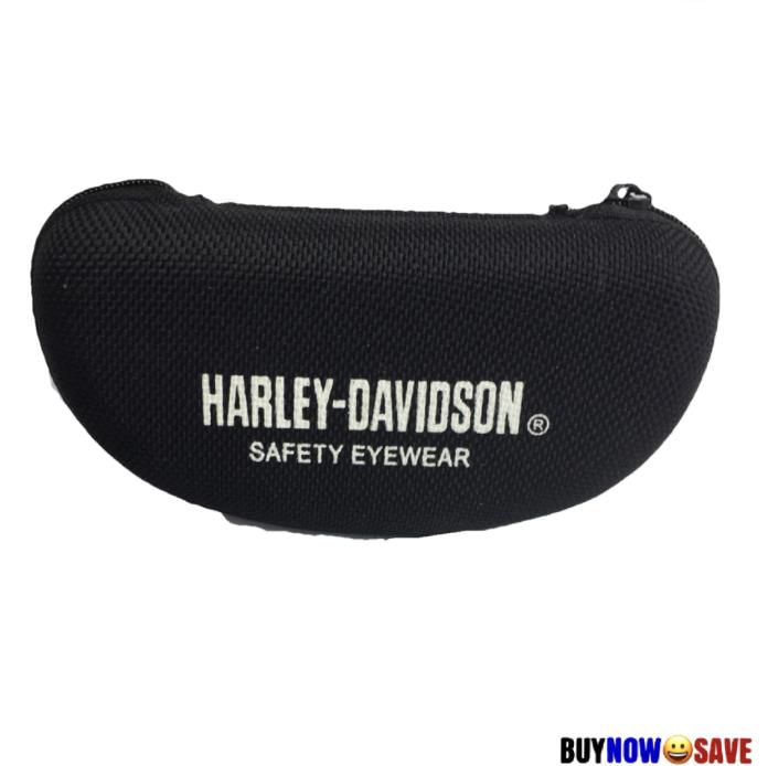Harley Davidson Eyeglass Zipper Black Cloth Case with Straps