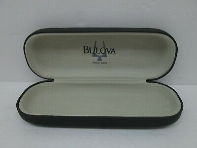 UNISEX Bulova Black Eyeglasses Glasses Hard Clam Shell Carrying Case EXCELLENT