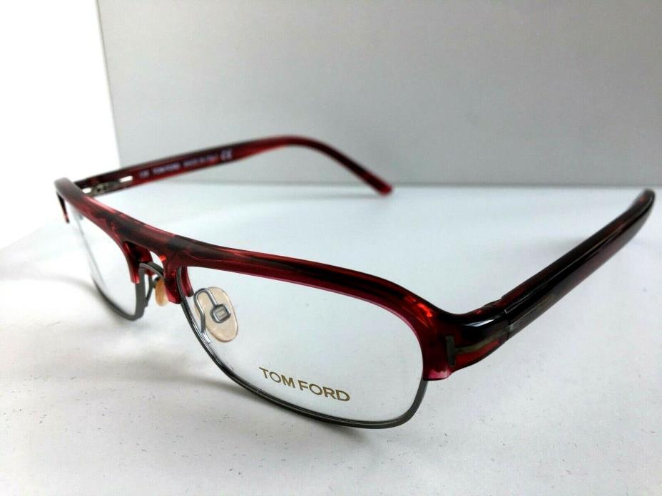 New Tom Ford TF 2650 301 Burgundy/Silver 53mm Rx Women's Eyeglasses Frame