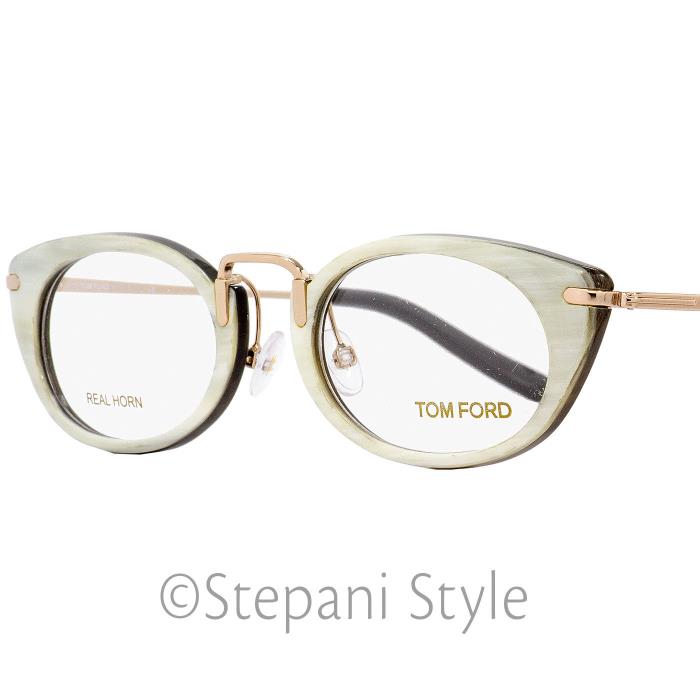 Tom Ford Oval Eyeglasses TF5257 028 Size: 50mm Ivory Buffalo Horn/Gold Plated 52
