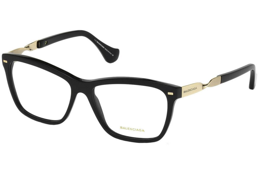 NEW BALENCIAGA BA5014 Women eyeglasses frame Italy authentic black gold