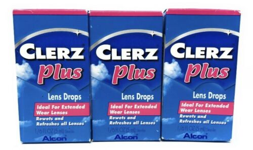Alcon Clerz Plus Lens Drops - 5ml  Exp 02/2017- LOT of 4 - COLLECTIBLE