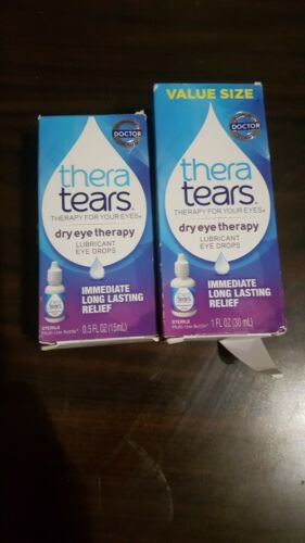 2Thera Tears Dry Eye Therapy Lubricant Eye Drops 1.0 oz (30mL) 1/20. 0.5 fl 15ml