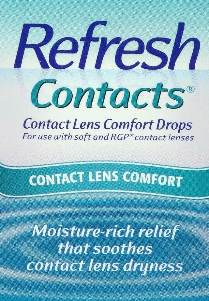 4 Pack - Refresh Contacts Contact Lens Comfort Eye Drops 0.4 fl. oz (12 ml)