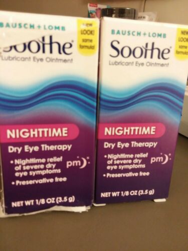 2PACK Bausch + Lomb Soothe Nighttime Lubricant Eye Ointment Exp2023 Fast Ship