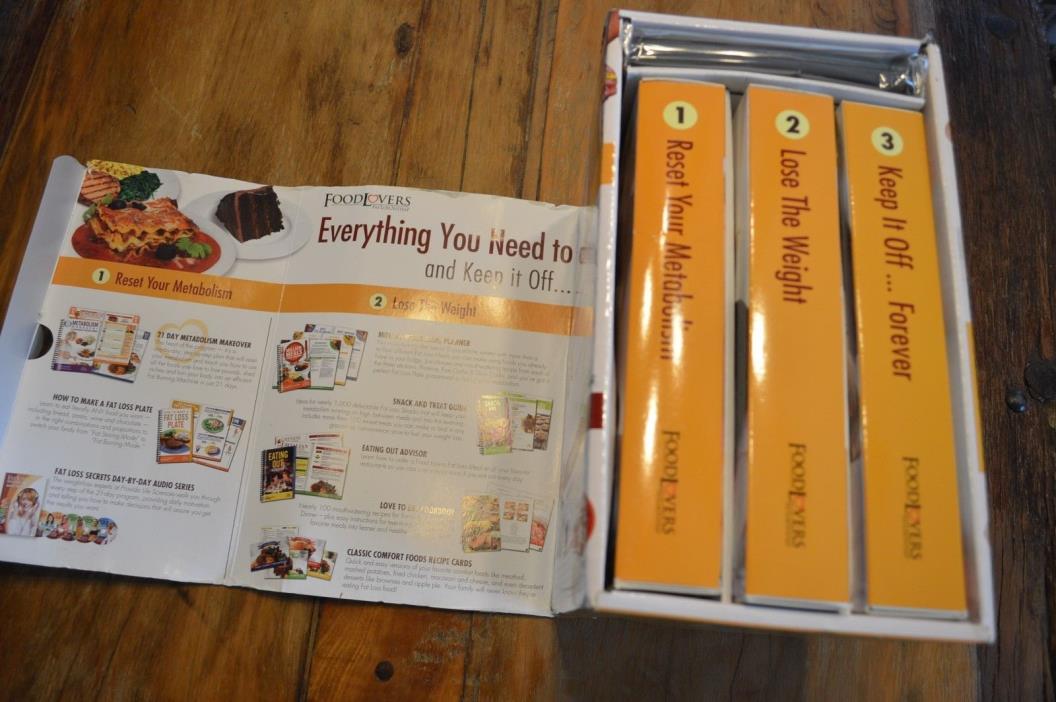 PROVIDA FOOD LOVERS FAT LOSS SYSTEM,RECIPE BOOKS,DVD,COMPLETE SET,NEVER USED