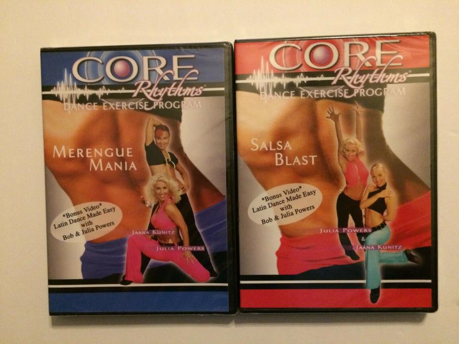 Core Rhythms Merengue Mania & Salsa Blast Latin Dance Exercise NEW SEALED  DVD S