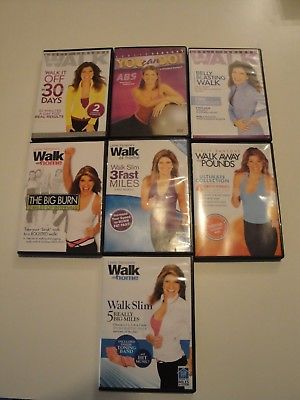 Leslie Sansone~Walking~7 Dvds~Walk At Home~Walk Slim~Just Walk~Walk Away Pounds