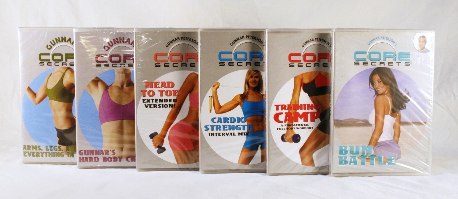 CORE SECRETS ~ Set of 6 Gunnar Peterson's Workout Exercise DVD ~ New & SEALED