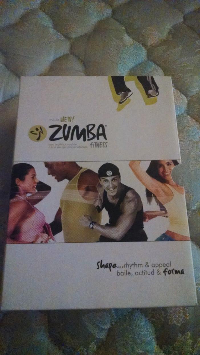 ZUMBA Fitness 4 DVD Set Bilingual: Beginner/Advanced/Power/Abs Buns Thighs Latin