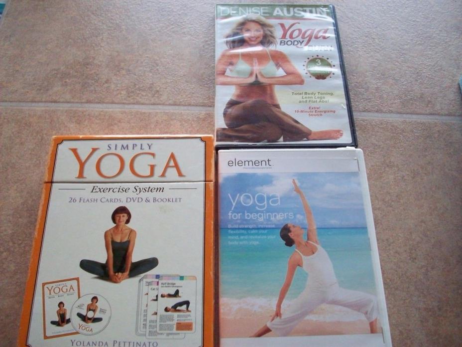 DVD and Book set lot, Simply Yoga Pilates workout exercise fitness mind body,