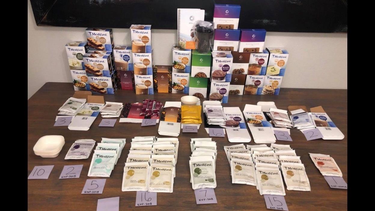 MEDIFAST OPTAVIA lot 272 NEW meals + 44 recently expired meals bars, shakes etc