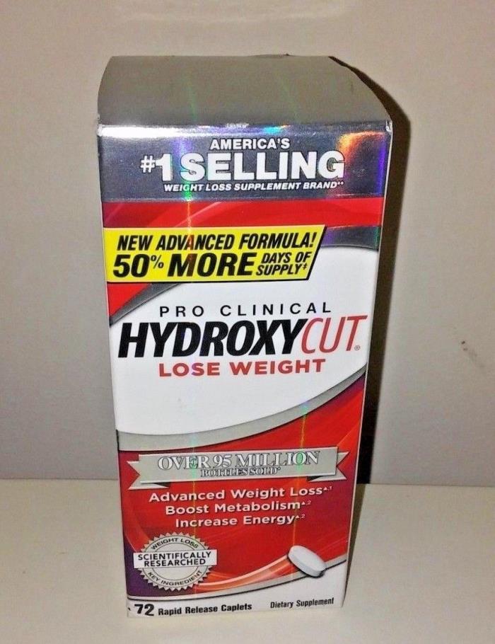 HydroxyCut Pro Clinical New Formula Weight Loss 72 Capsules, exp 2020