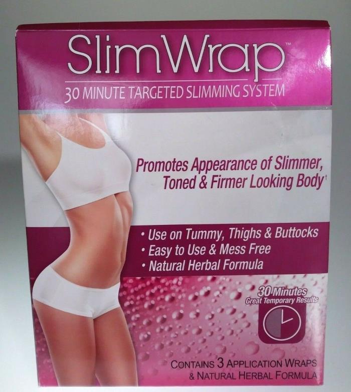 SLIMWRAP 30 Minute Targeted Slimming System 3 Application Wraps & Herb Formula