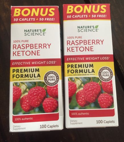 Lot of 2 Nature's Science 100% Pure RASPBERRY KETONE 200 Weight Loss Caplets
