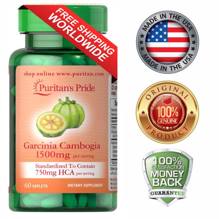 *Puritan's Pride Garcinia Cambogia 750mg 60 Caplets Weight loss Supplement+