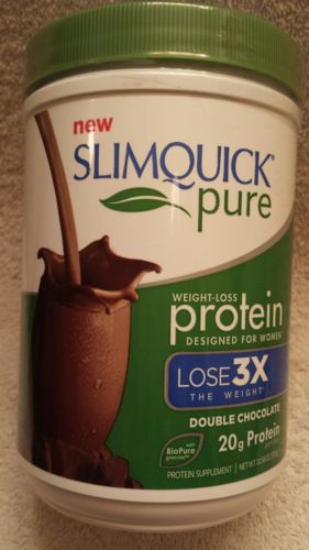 SlimQuick Pure Protein Powder Weight Loss Drink DOUBLE CHOCOLATE ,10.58 oz