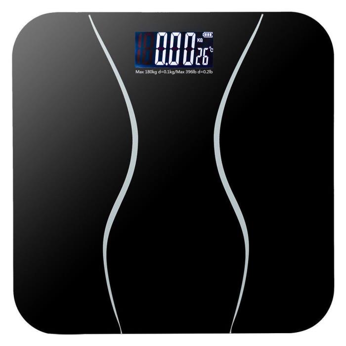 New 396LB 180KG Electronic LCD Digital Bathroom Body Weight Scale with Battery