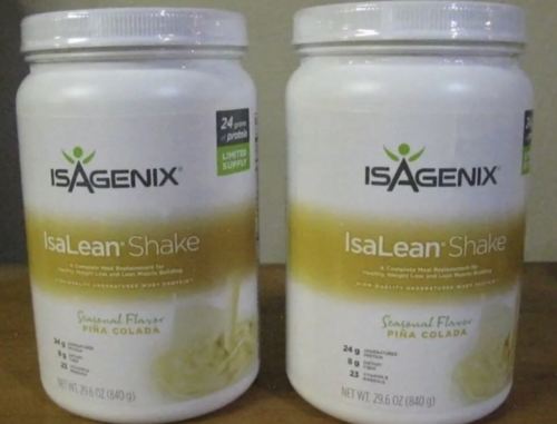2 NEW ISAGENIX Pina Colada Shake Mix Diet Nutrition Supplement Shake
