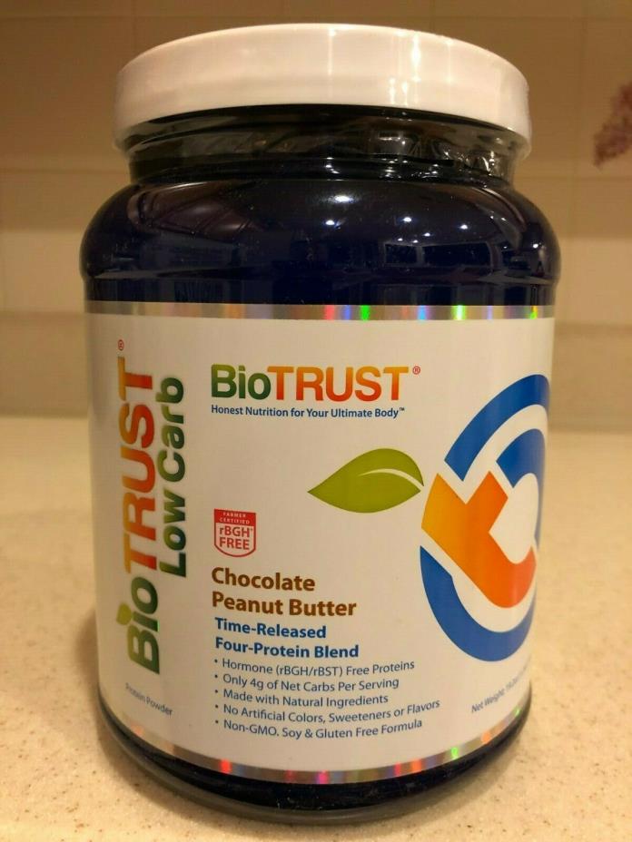 BioTRUST Low Carb Chocolate PeanutButter Protein Powder Shake Whey 19.2 oz - NEW