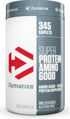 Dymatize SUPER PROTEIN AMINO 6000 -Amino Acids - BCAAs 345 Caplets NEW Sealed