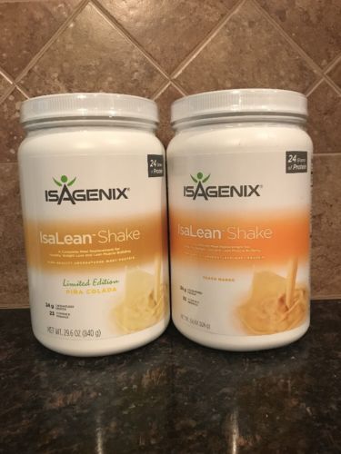 2 New LIMITED EDITION ISAGENIX Peach Mango and Pina Colada