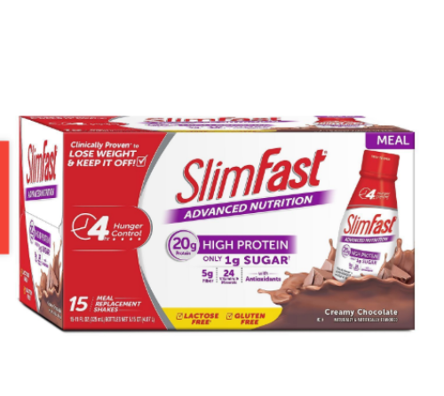 SlimFast Advanced Creamy Chocolate Ready to Drink Shakes 11 fl oz 15 pk Meal