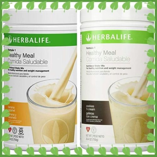 2 Formula 1 Healthy Meal Nutritional Shake Banana Caramel/cookies and cream 750g