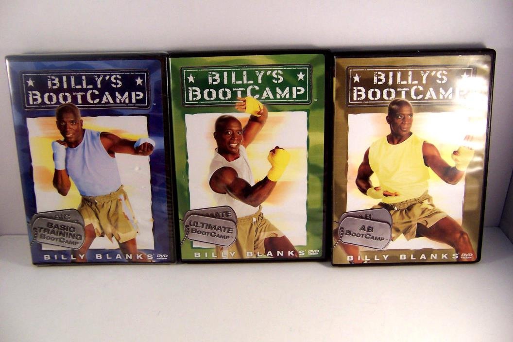 Billy's BootCamp DVD Set of 3 Tai Bo Basic Ultimate AB Billy Blanks Workout
