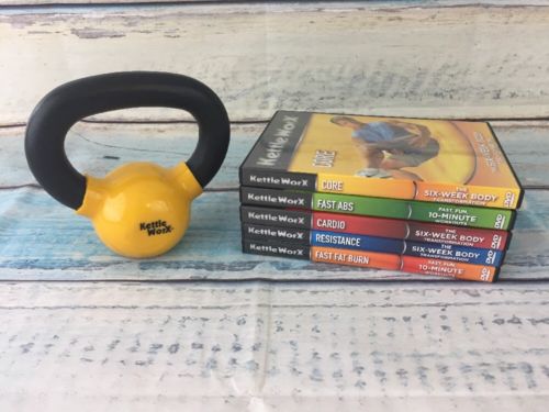 5 Kettle Worx DVD with 5 lb Kettle Bell Cardio Core 6 Week Body Transformation