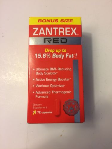 Zantrex Red Body Fat Loss Supplement - Bonus Size - 72 Capsules.