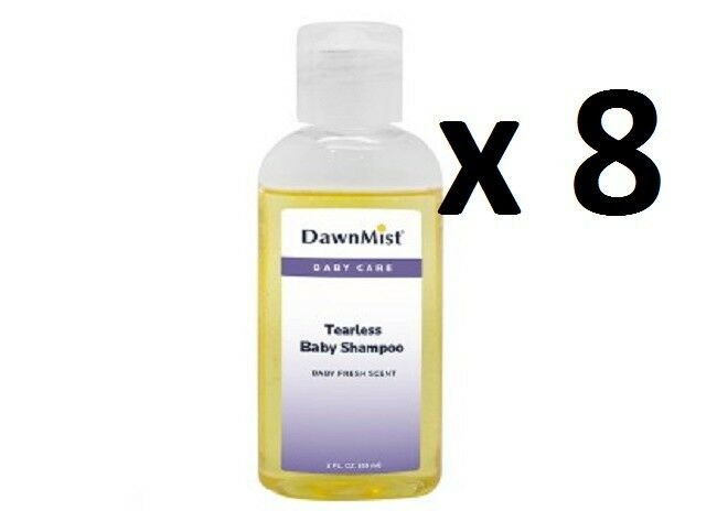 Dawn Mist Tearless Baby Shampoo 2oz Bottles Travel Hotel -Lot of 8 bottles