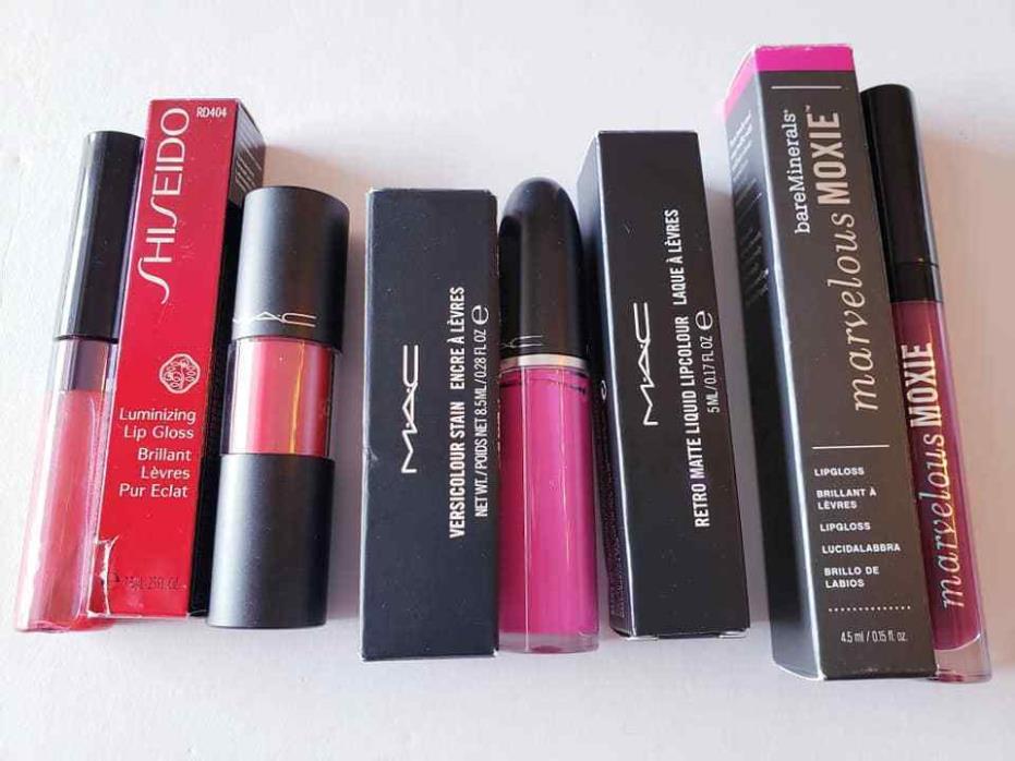 NEW Mac Lot Lipsticks, Lip gloss, Shiseido Gloss Bare Minerals Fun Colors Summer