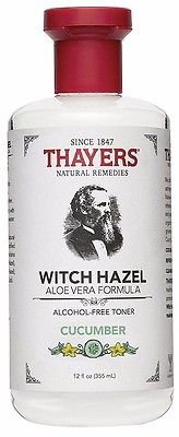 Thayers Witch Hazel Alcohol Free Toner with Aloe Vera,Cucumber - 12 fl oz-Pack 3