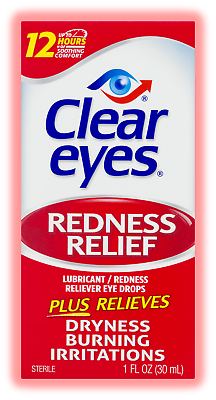 (4 PACK) CLEAR EYES REDNESS RELIEF EYE DROPS ~ 1 FL OZ ~ 12 HR