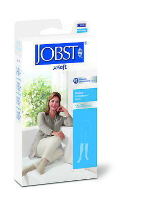 Jobst Sosoft 15-20 Knee Ribbed Closed Toe Sand Sm