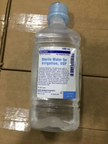 Baxter Sterile Water For Irrigation, USP 1000ml P/N 2F7114 *NEW SEALED**