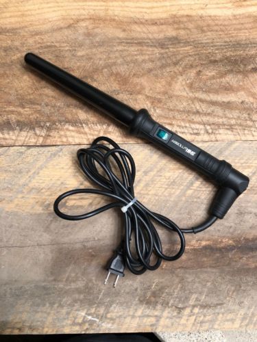 Absolutheat Pro-Ion Series Wand Barrel Curling Iron Wand Black ~ Mint Condition