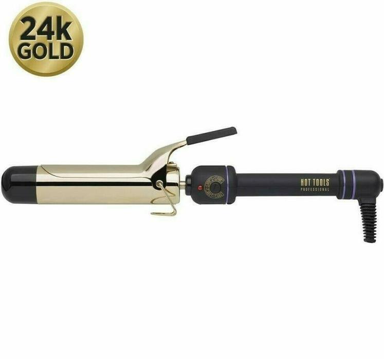 Hot Shot Tools Gold Series Spring Curling Iron 1 1/2 Inch Helen Of Troy 24k Gold