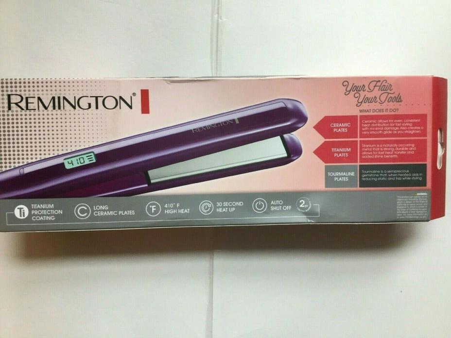 Remington 1” Flat Iron Anti-Static Technology Digital Controls, Purple open box
