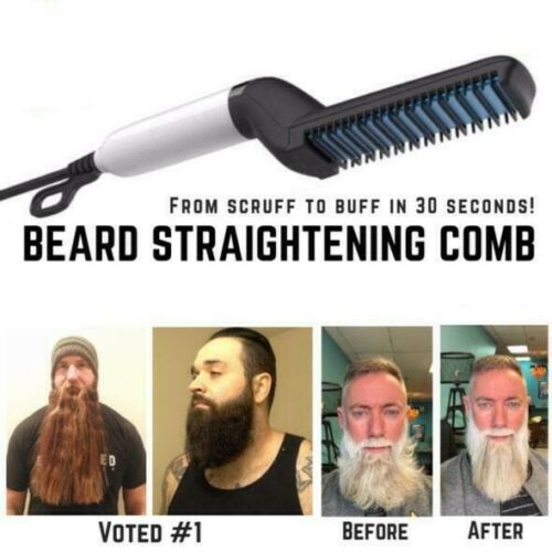 Quick Beard Straightener Multifunctional Hair Comb Curling Curler Show Cap Men